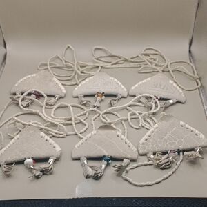 Artisan Triangular Necklace with Bead Details